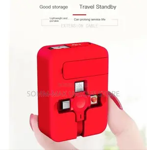 3 in 1 3A Macaron Fast Charging Cable Roll Retractable Holde