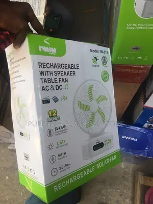 Rechargeable Table Fan With Speaker