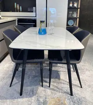 Marble Dining by 6 Chairs