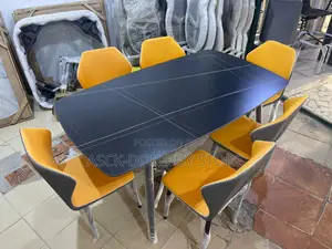 Marble Dining by 6 Chairs