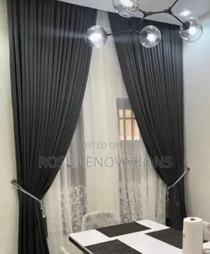 Dark Gray Turkish Curtains at 4800 Per Yard
