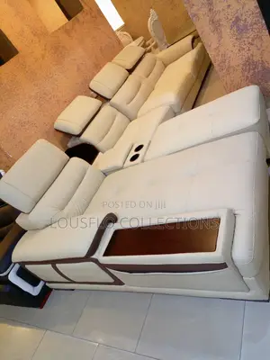 Italian Quality Leather L Shape Sofa With Music