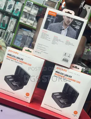 Porodo Wireless Lavalier Microphone and Charging Case