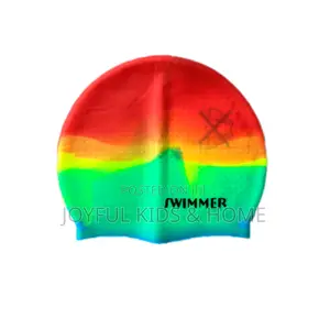 Fitted Silicone Swim Cap -Orange,Pink,Blue and Purple