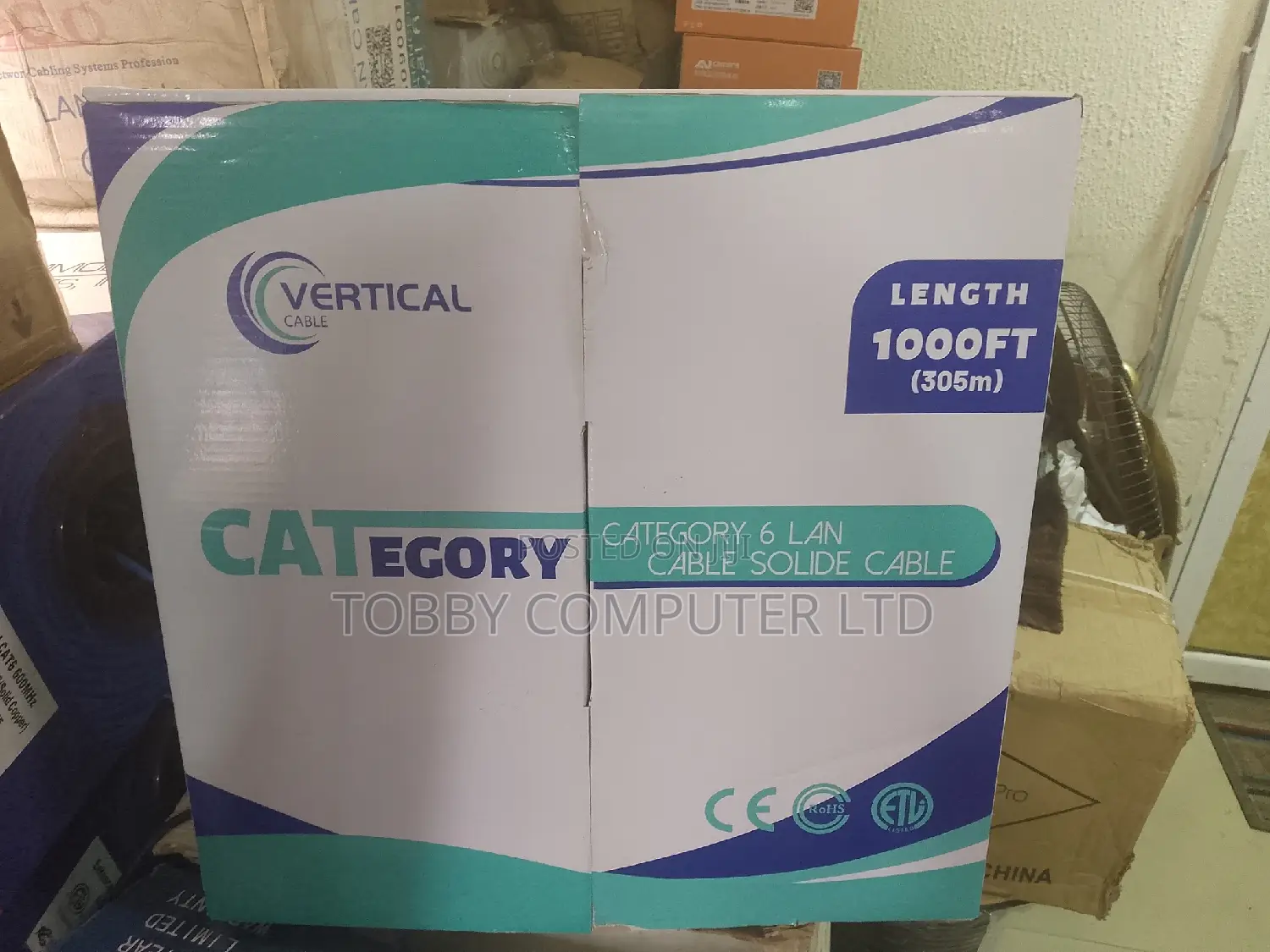 Vertical Cat6 550mhz, Shielded 23awg, Solid Bare C