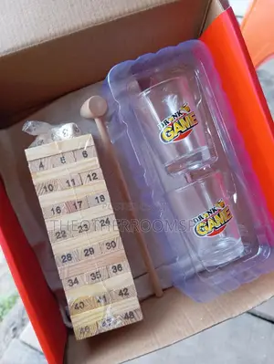 48pc Mini Jenga Drinking Glass Shot Adult Party Drunk Game