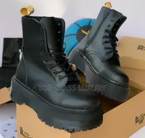 Rick Owen High Quality Leather Boot Men Women