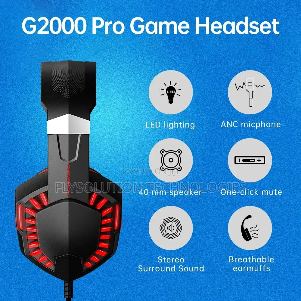 Python Fly G2000 PRO Led Wired Gaming Headphone/ Headset