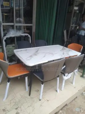 Marble New Dining Table With 6 Chair