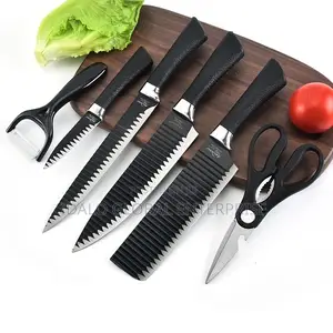 Kitchen Knife Set With Scissors/Peeler (6 in 1)