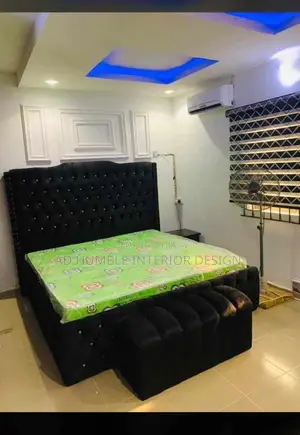 Black 6 by 6 Upholstery Bed
