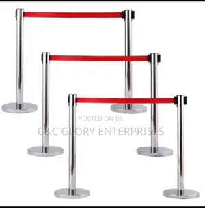 Queue Barrier Crowd Control Black
