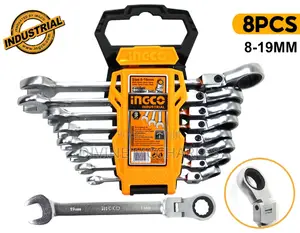 Ingco HKSPAR1083 Ratchet Spanner Ratcheting Wrench Set