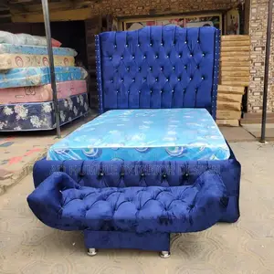 Bavy Blue Bedframe With Leg Rest