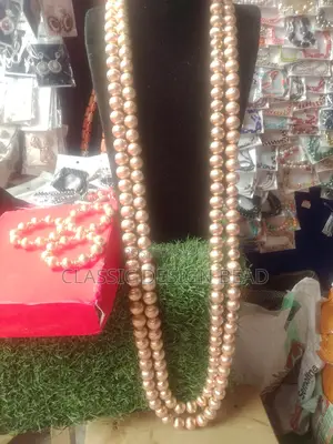 Gold Color Beaded Necklace for Men