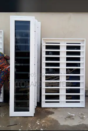 White Casement Window With Burglary Proof and Net