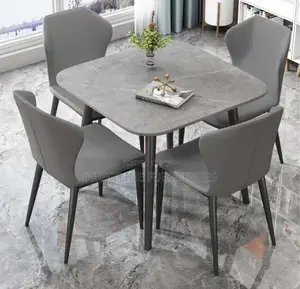 Marble Top Dining Table Set by 4