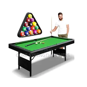6 Feet Snooker Billiard Table With Foldable Iron Legs.