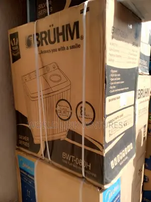 Bruhm Twin Top Washing Machine 8kg. 24months Warranty.