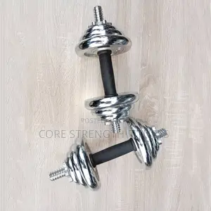 Pairs of 10kg Chrome Dumbbells (20kg Total Weights)