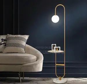 Modern Floor Lamp Nordic Standing Lamp With Round Table