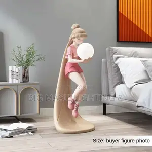 Home Decor Creative Luminous Astronaut Statue Floor Lamp