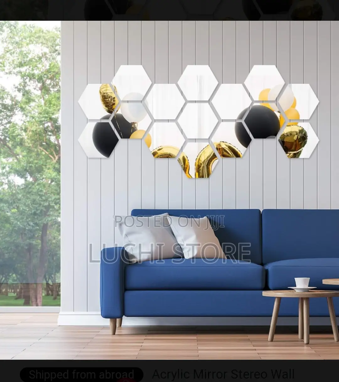 Hexagon Acrylic Mirror Wall Sticker
