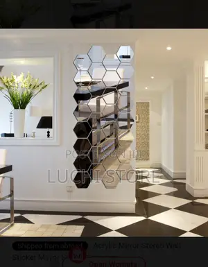 Hexagon Acrylic Mirror Wall Sticker