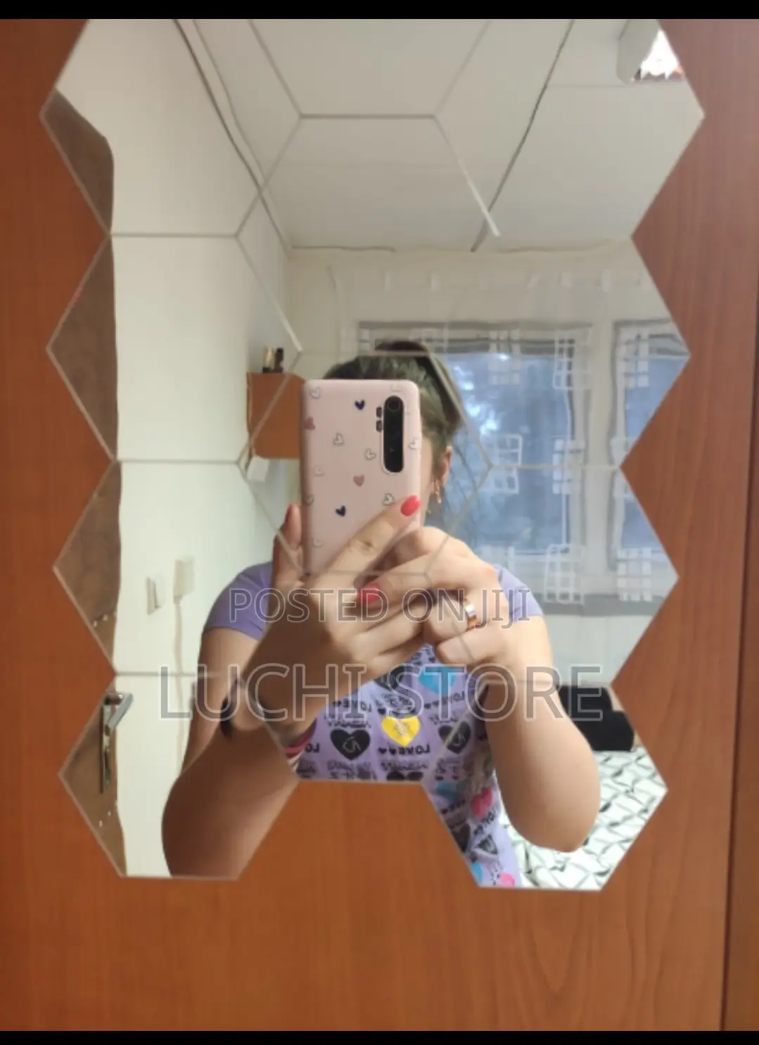 Hexagon Acrylic Mirror Wall Sticker