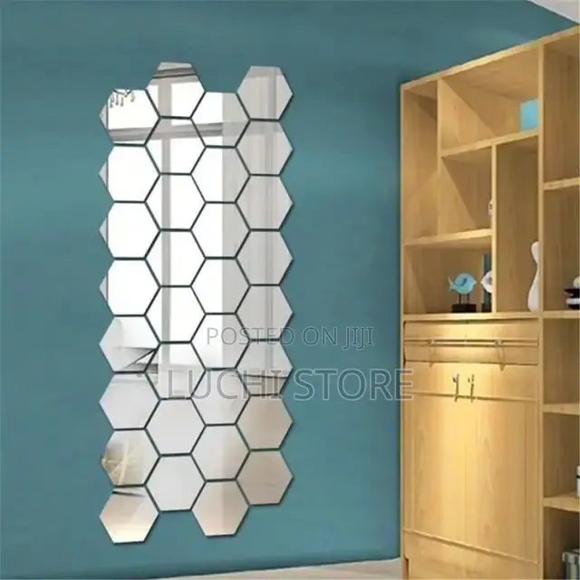 Hexagon Acrylic Mirror Wall Sticker