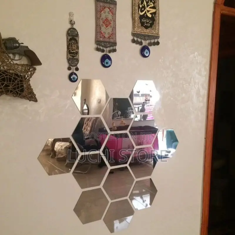 Hexagon Acrylic Mirror Wall Sticker