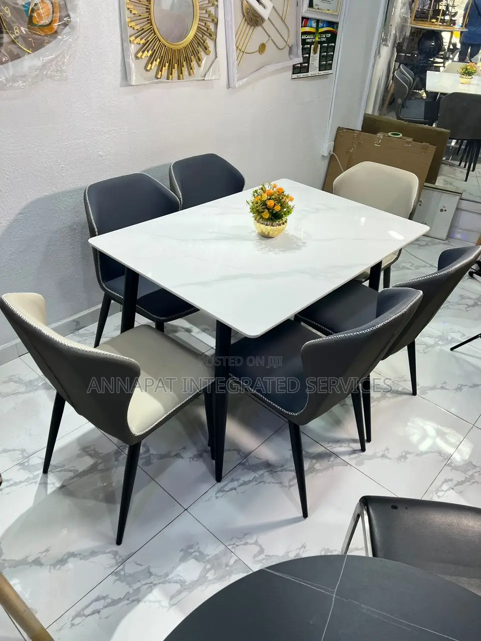 Marble Top Dining Table
