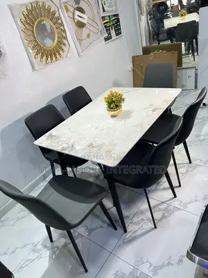 Marble Top Dinning Table Set by 6 Chairs