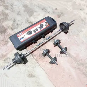 50kg Sets of Barbell and Dumbbells in Plastic Box Carrier