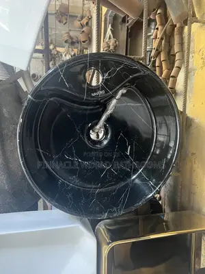 Black With Design Counter Top Basin