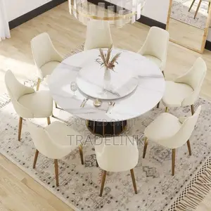 Round Metal Dining Chairs and Table