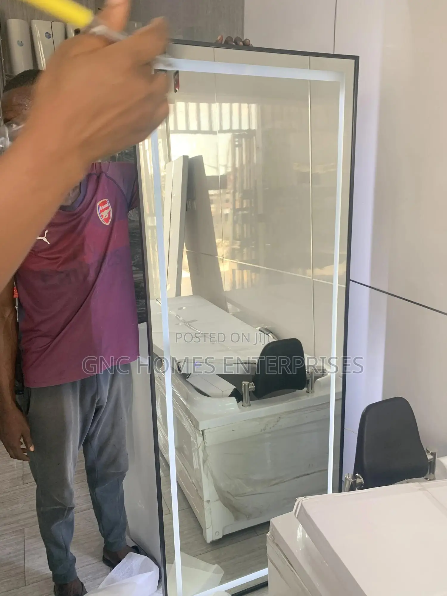 Long Standing Led Mirror