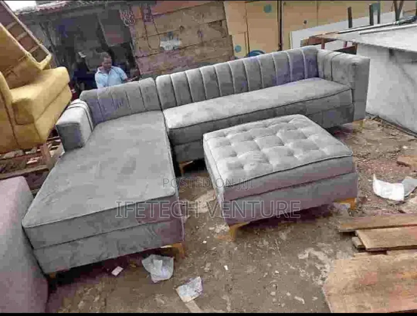 L Shape With Ottoman