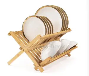 Bamboo Plate Rack