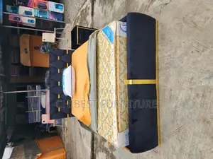 Quality 4.5by6 Upholstery Padded Bed Frame With One Bed Side