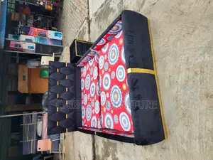 Quality 4.5by6 Upholstery Padded Bed Frame With One Bed Side