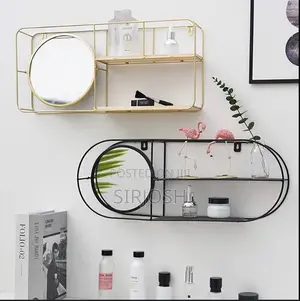 Bathroom Frame Mirror and Shelf