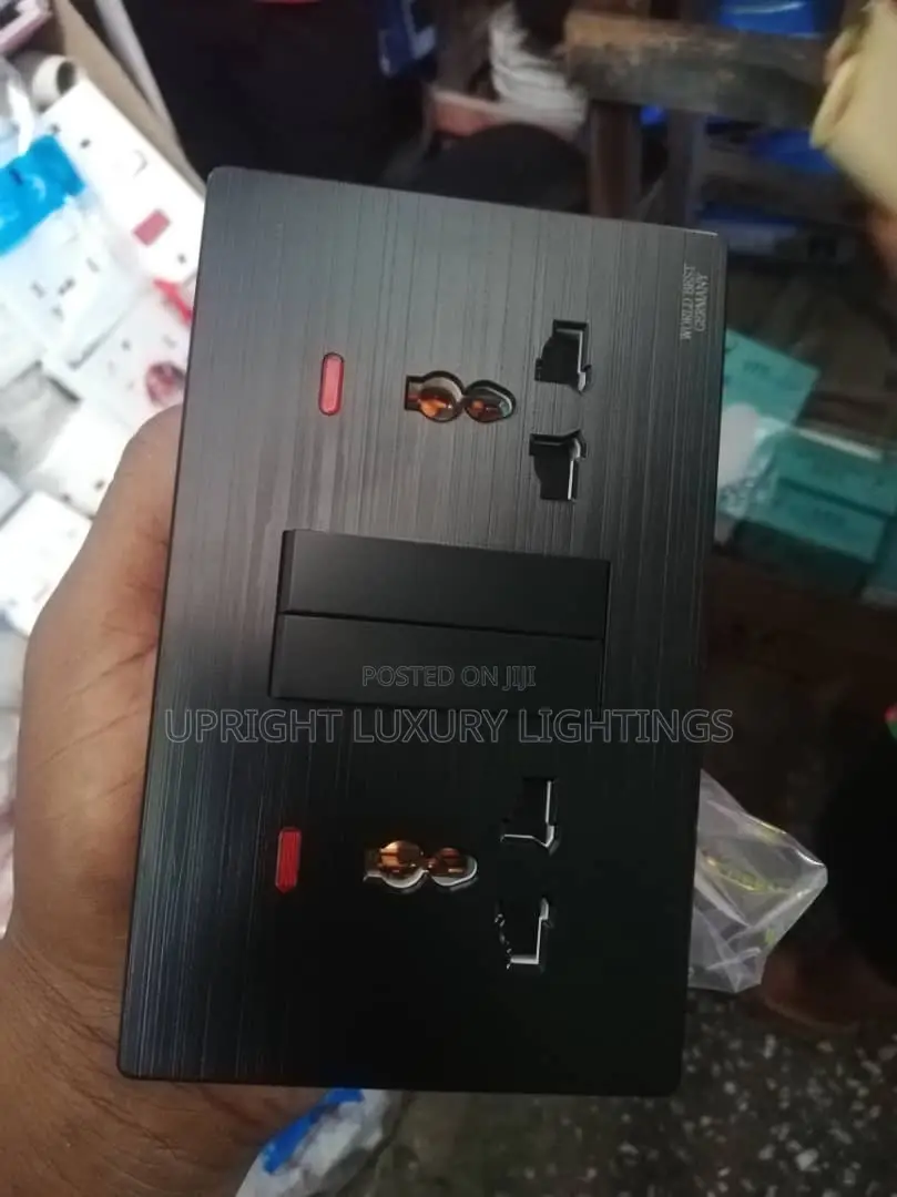 13amps Double Black Socket