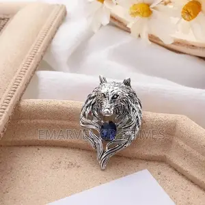 Trendy Vintage Cool Long Suit Alloy Wolf Corsage Niche