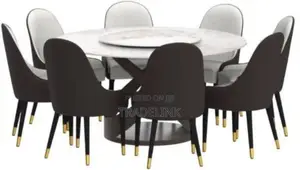 8 White Marble Top Dining Tables