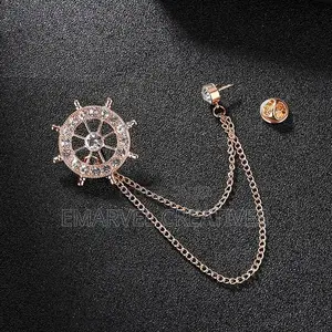 Lapel Pin Link Chains Pin Brooches Tassel Chain Brooch