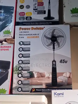 Superior Quality Power Deluxe 18" Rechargeable Fan