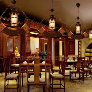 Modern Wooden Art Creative Restaurants Bar Chandelier Light