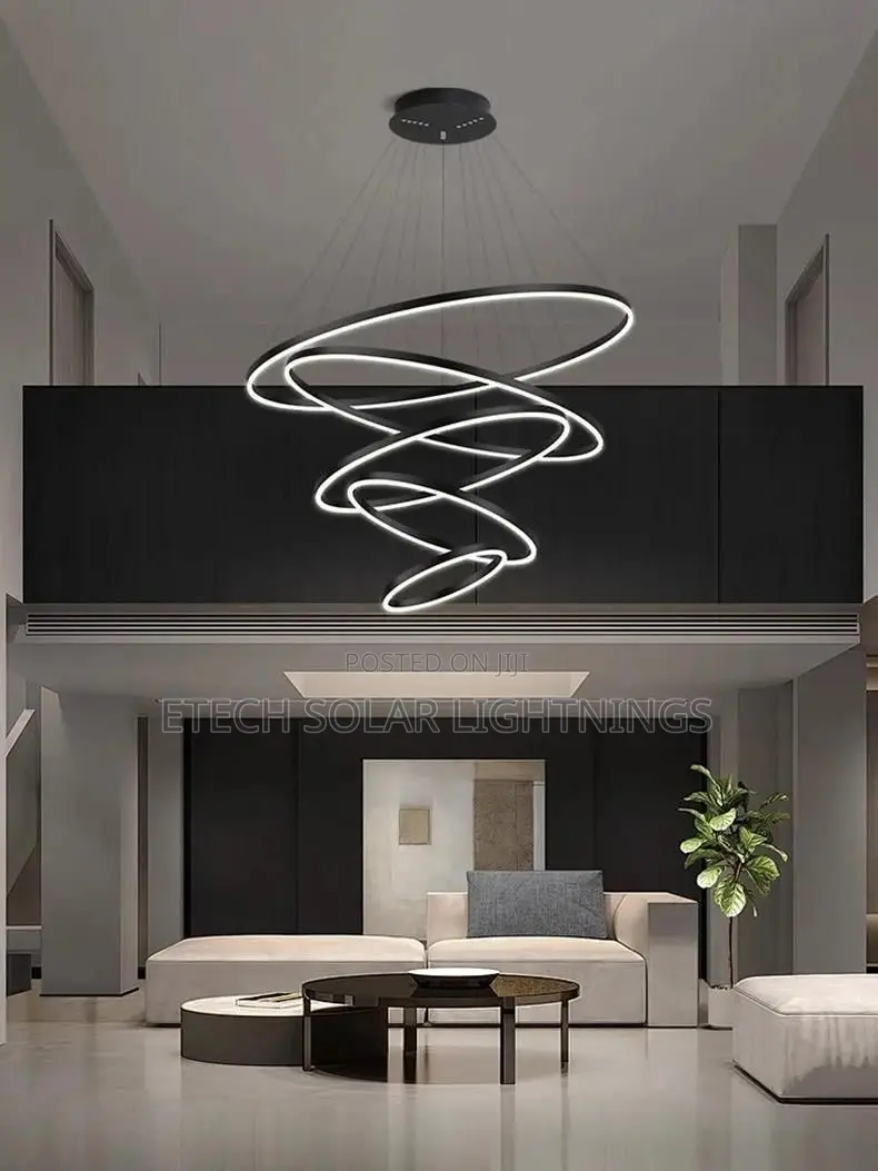 Modern 5 Ring Led Ceiling Chandelier for Living Room