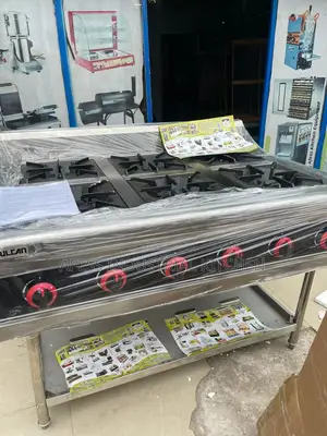 Industrial Stainless Six Burner Gas Cooker